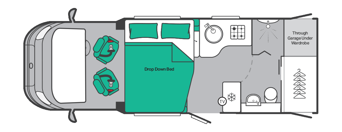 Escape 640 (2 berth) floorplan