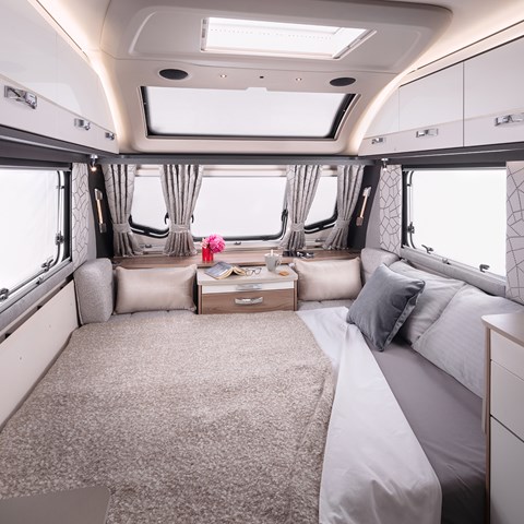 Conqueror 480 Front Lounge Double Bed Made Up 2