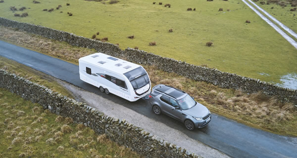 Car towing a Swift caravan