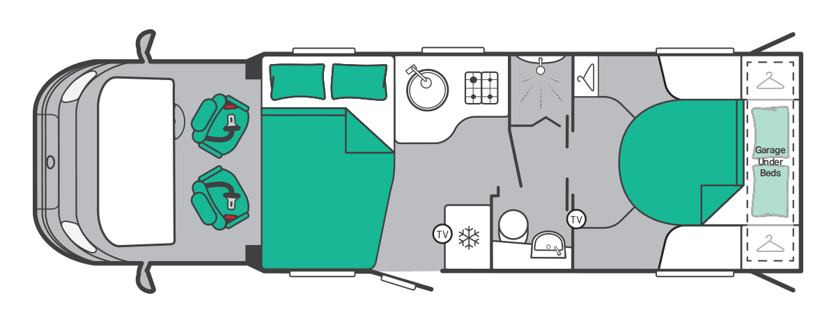Escape 694 (4 berth) floorplan