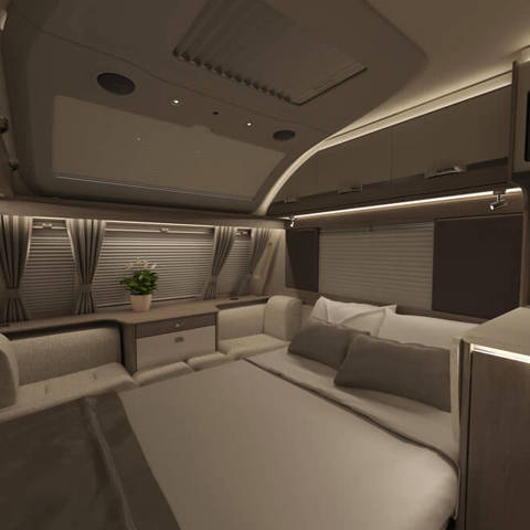 2026 Conqueror 480 Front Lounge Night Bed