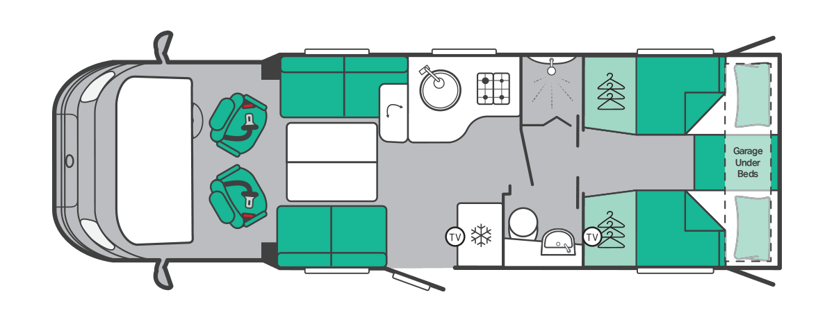 Escape 684 (2 berth) floorplan