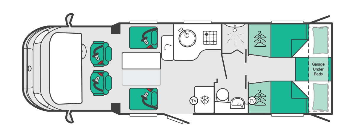 Escape 684 (4 berth) floorplan