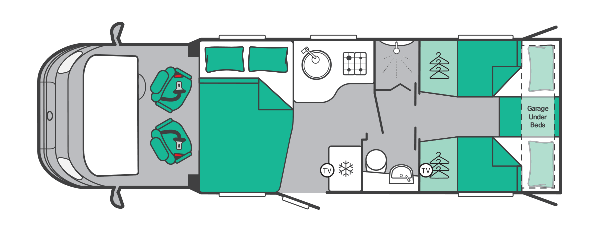 Escape 684 (4 berth) floorplan