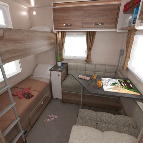 Sprite Major 6TD Rear Seating And Bunks