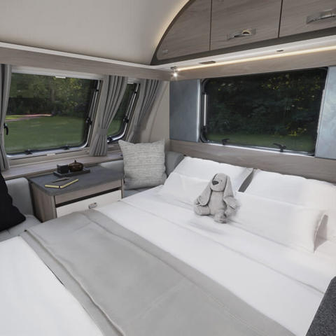 2026 Challenger 390 Front Lounge Bed Made Up
