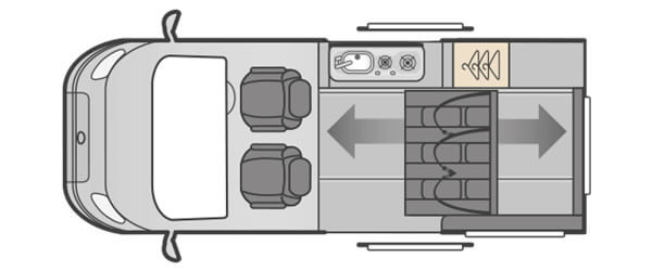 Layout of a Swift campervan