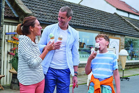 Family on a trip away with an owners' club