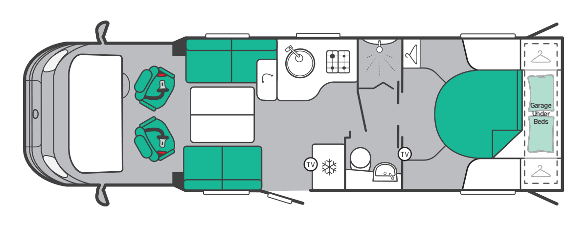 Escape 694 (2 berth) floorplan