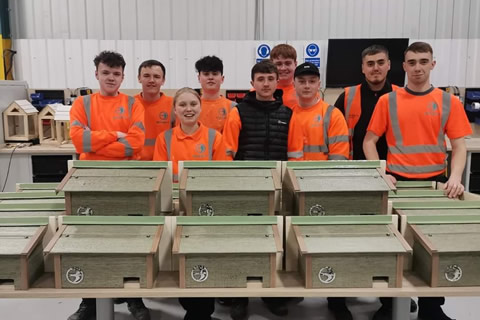 Swift apprentices build 'holiday homes'