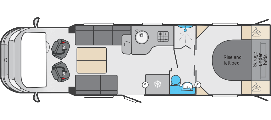 Kon-Tiki 894 (with drop down bed option) floorplan