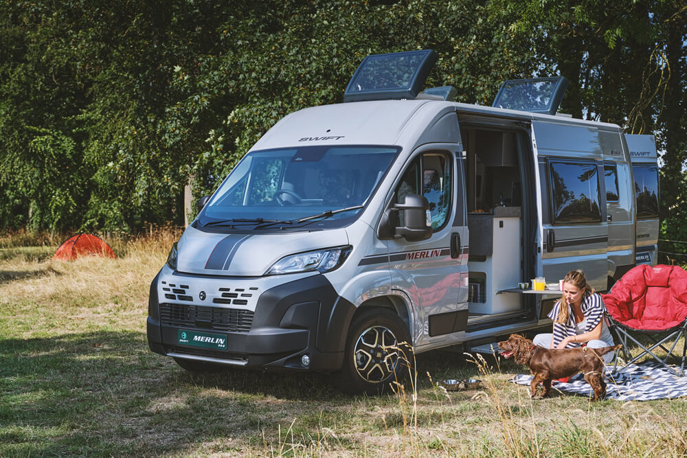 Merlin 144 (camping with dog)