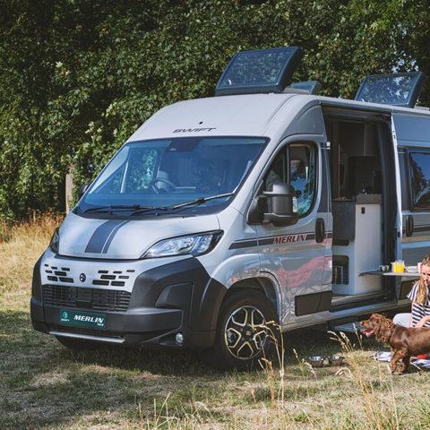 Merlin 144 (camping with dog)